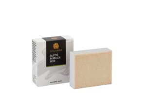 Double-sided eraser for brushed leather